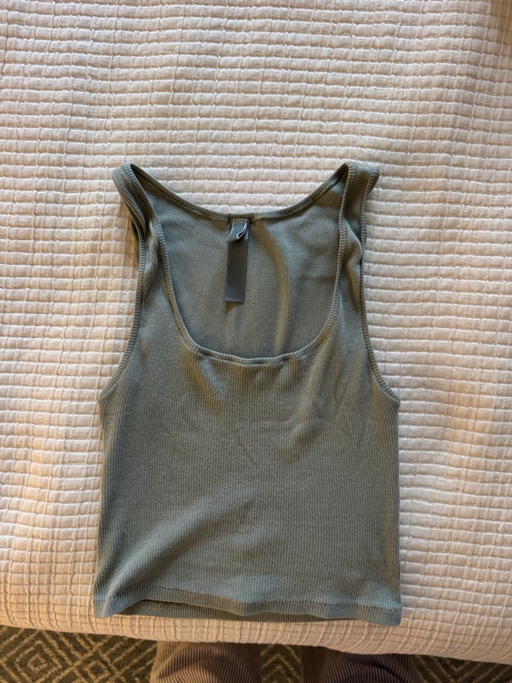 SKIMS Ribbed Scoop Tank Top - Sage